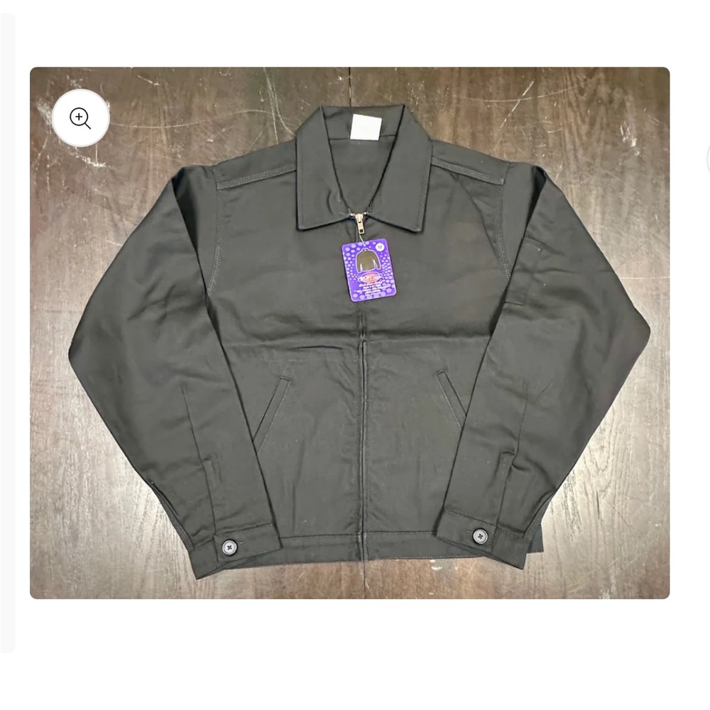 Suntees Dickees Style Work Wear Black Front Zipper Jacket NWT